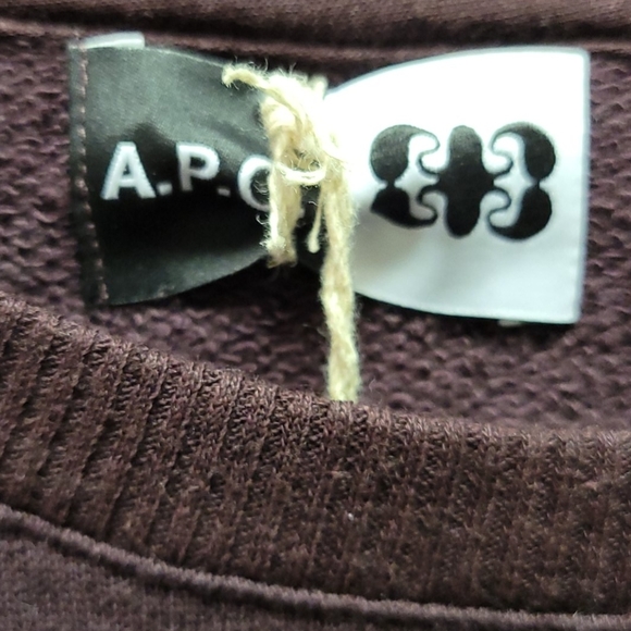 A.P.C. Burgandy Pull over Sweater Sweatshirt - Picture 7 of 7